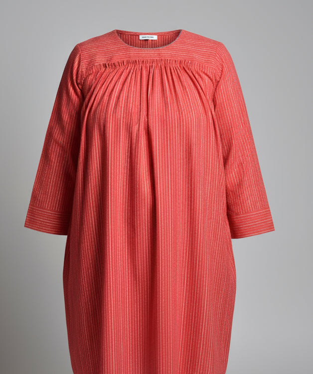 Short Yoke Dress - Red