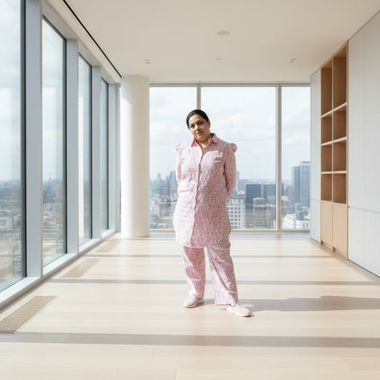 The Peter Pan Set - Pink Floral Loungewear