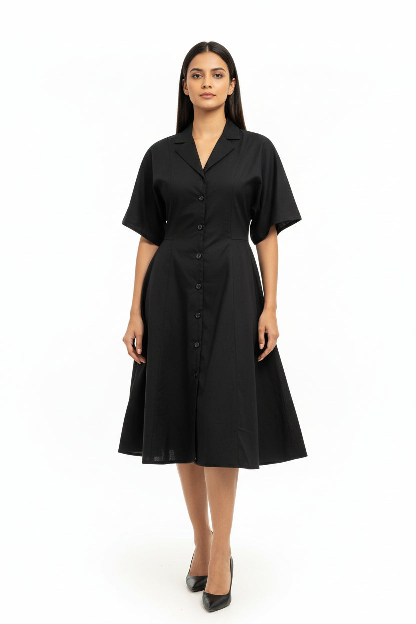 Short chanderi silk dress
