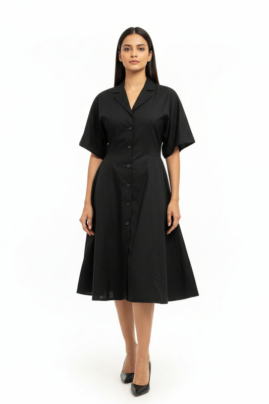Short chanderi silk dress