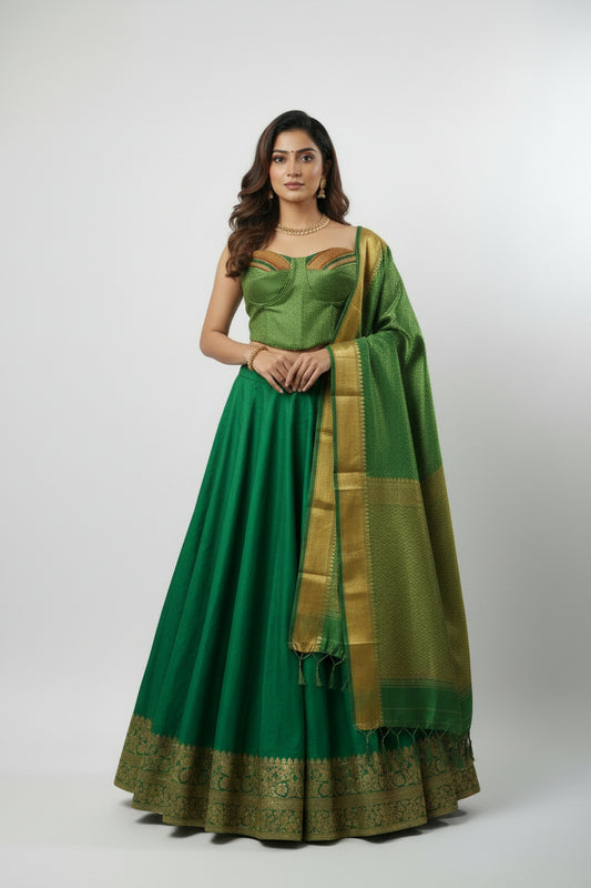 GREEN AND GOLD KHANN CORSET