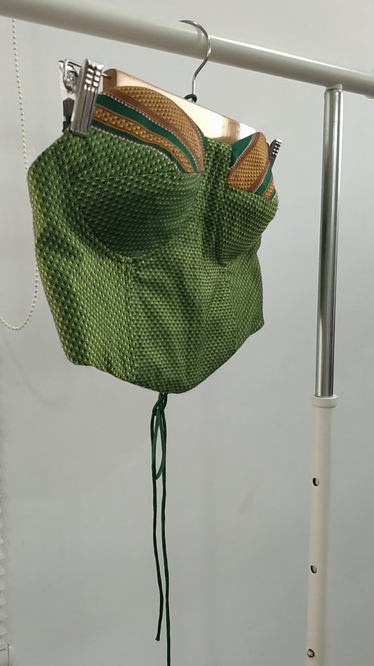 GREEN AND GOLD KHANN CORSET