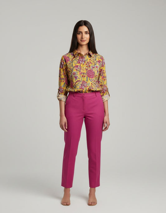 Floral Print Cotton Shirt for Women