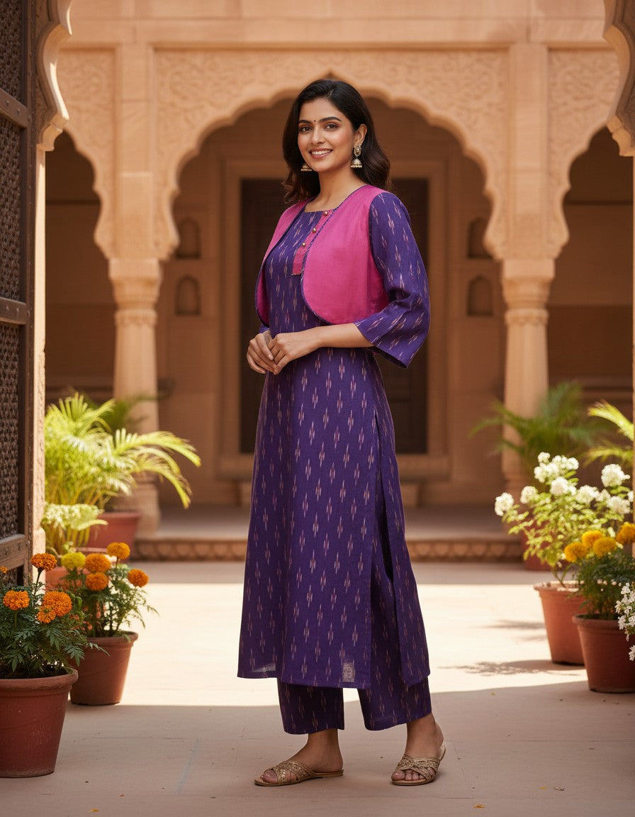 Ikkat co-ord set